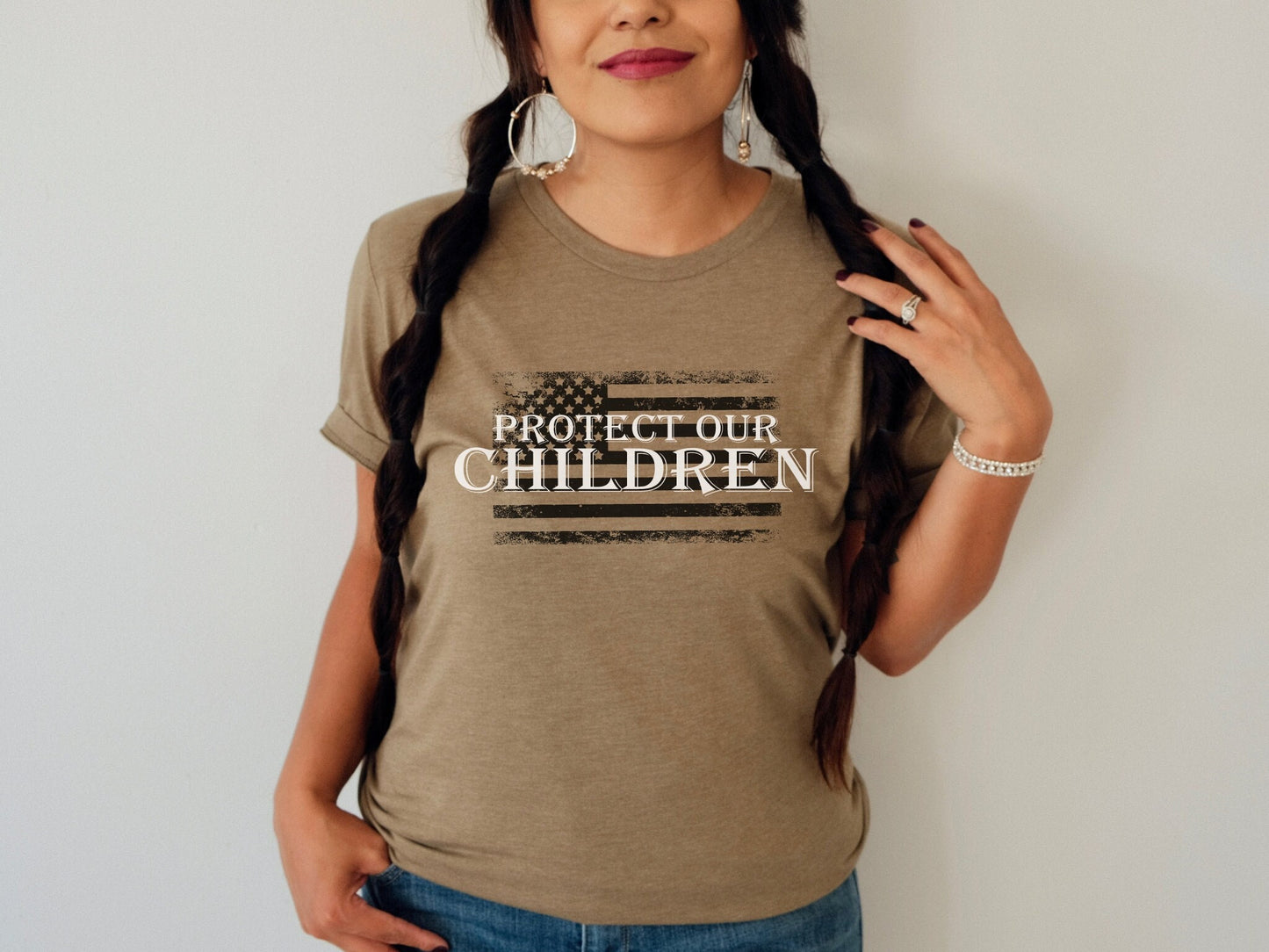 Protect Our Children T-Shirt - American Flag
