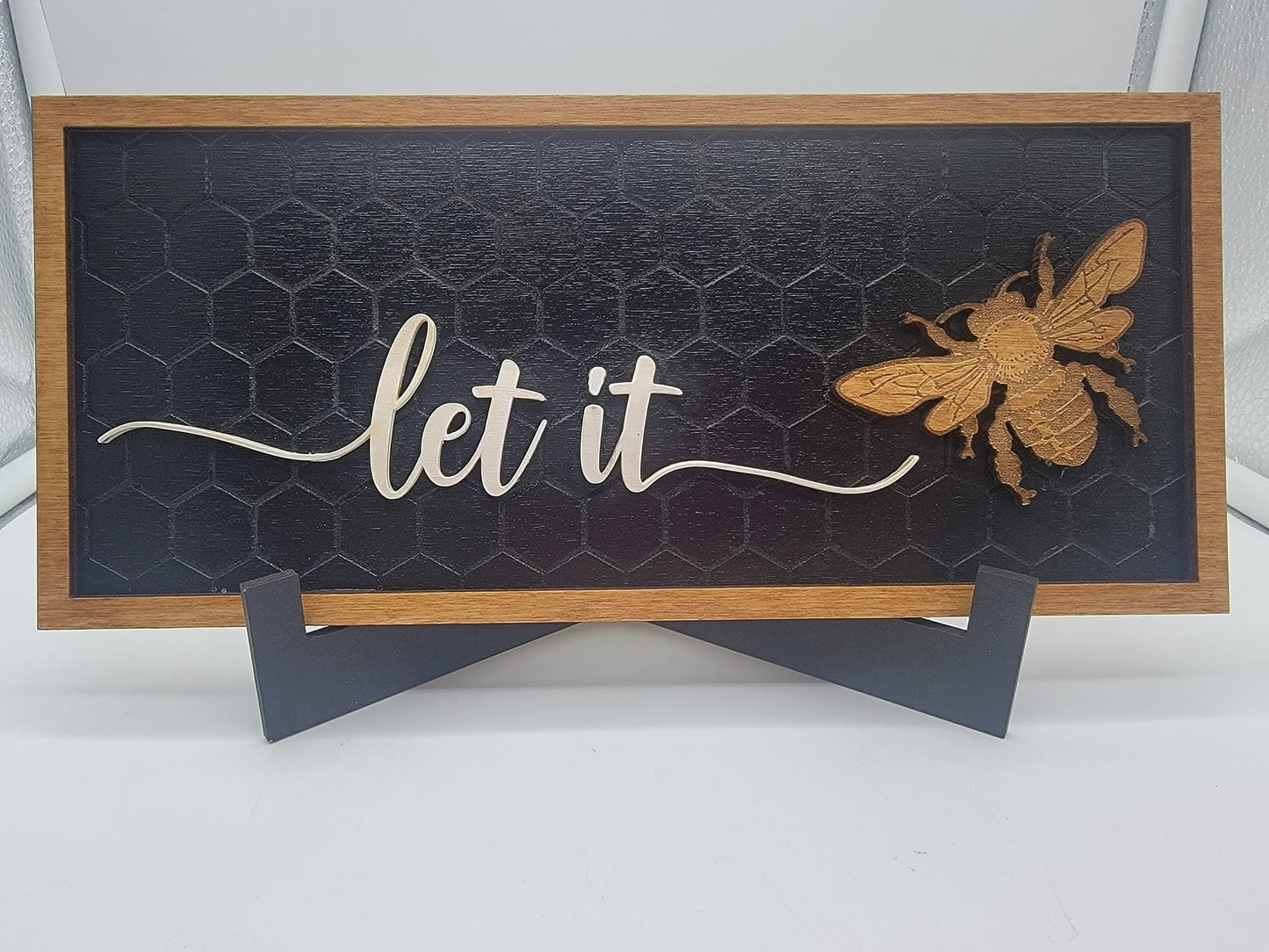 Let It Bee Wooden Sign, Bee Decoration