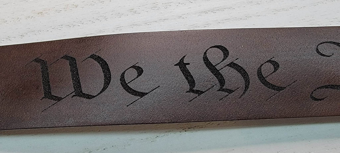 Leather Cuff Bracelet, We The People, handmade jewelry, gift for her, gift for him, patriotic jewelry